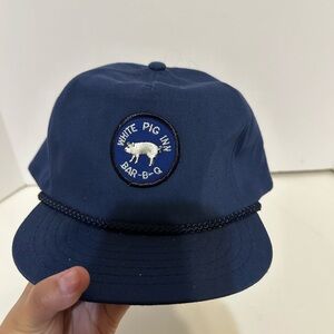 Vintage White Pig Inn Navy Blue Men's Cap